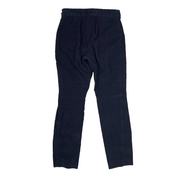 BABATON Aritzia Corduroy Office Mid Rise Slim Leg Navy Blue Ankle Pant Size 4 - Picture 7 of 7